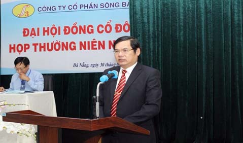 Ông Nguyễn Thành - nguyên Chủ tịch HĐQT - phát biểu