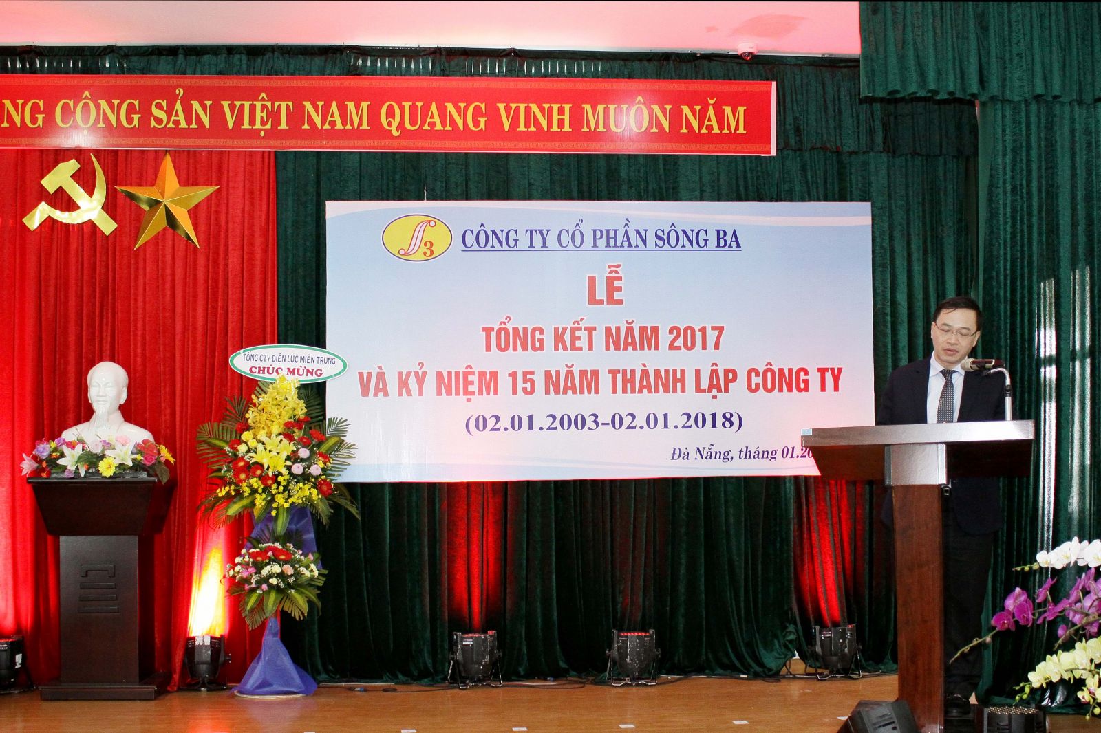 Ông Nguyễn Anh Tuấn - Cục trưởng Cục Điều tiết Điện lực phát biểu tại buổi lễ
