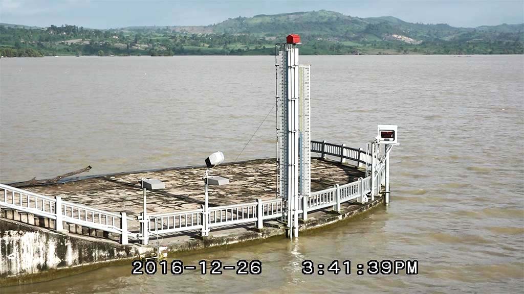 Hệ thống thiết bị đo mực nước hồ tự động do SBA thiết kế, lắp đặt tại hồ Krông H’năng